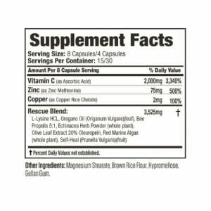 Immune Support Formula Supp Facts