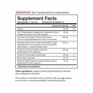 Joint Care by Granite Supp Facts