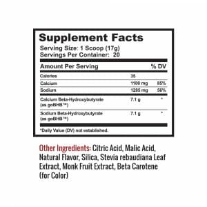 Keto Salt Mango Peach Supp Facts