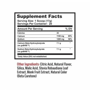 Keto Salt Natural Orange Supp Facts