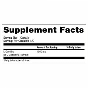 L-Carnitine 1500 Extreme Mega Caps Supp Facts