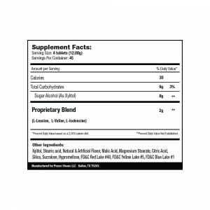 Power Chews BCAA Supp Facts