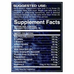 Stimulate Supp Facts