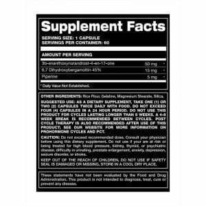 Super Nor Andro RX Supp Facts