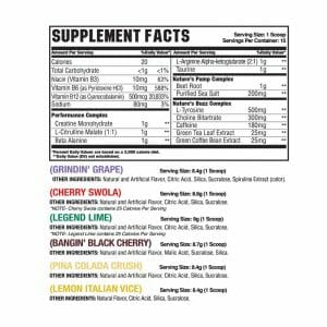 VICE supplement facts
