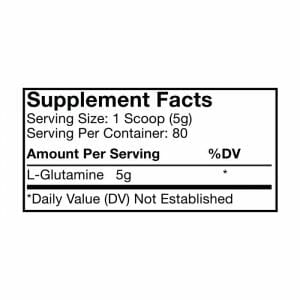 Glutamine Supp Facts