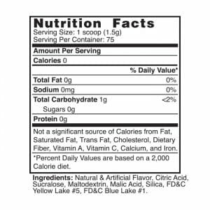 Limeade Flavor Mix Nutrition Facts