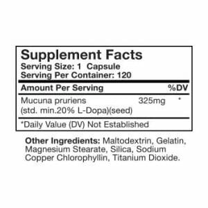 Mucuna Pruriens Supp Facts