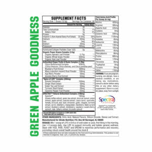 LIFE Natural Greens - Green Apple Goodness Supp Facts