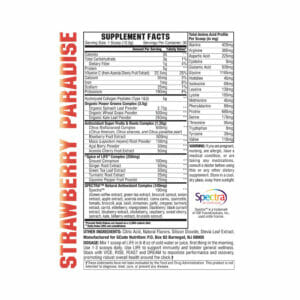 LIFE Natural Greens - Strawberry Paradise Supp Facts