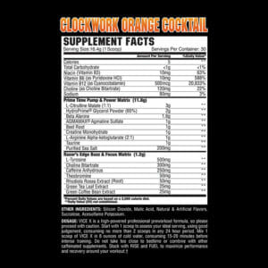 VICE Clockwork Orange Supp Facts