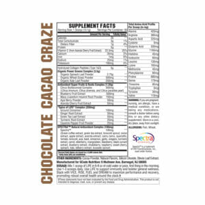 LIFE Chocolate Cacao Craze Supplement Facts